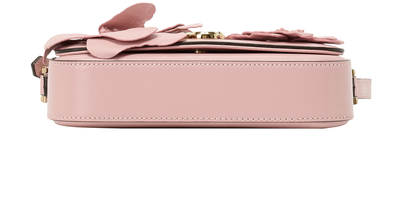 Mini Avenue Floral Applique Shoulder Bag, &pound;295, Handbags, Pink, Leather, Top view